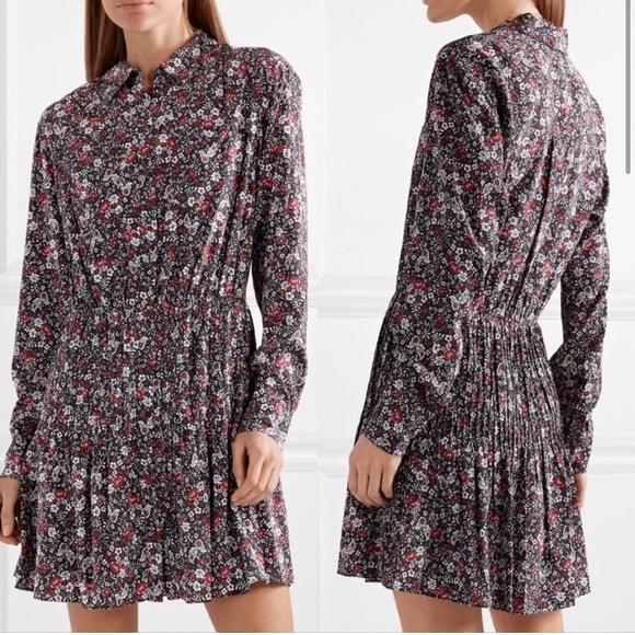 Veronica Beard Rory Floral Silk Dress